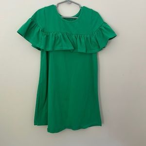 Girls Kelly Green Cotton Dress Mabel & Honey